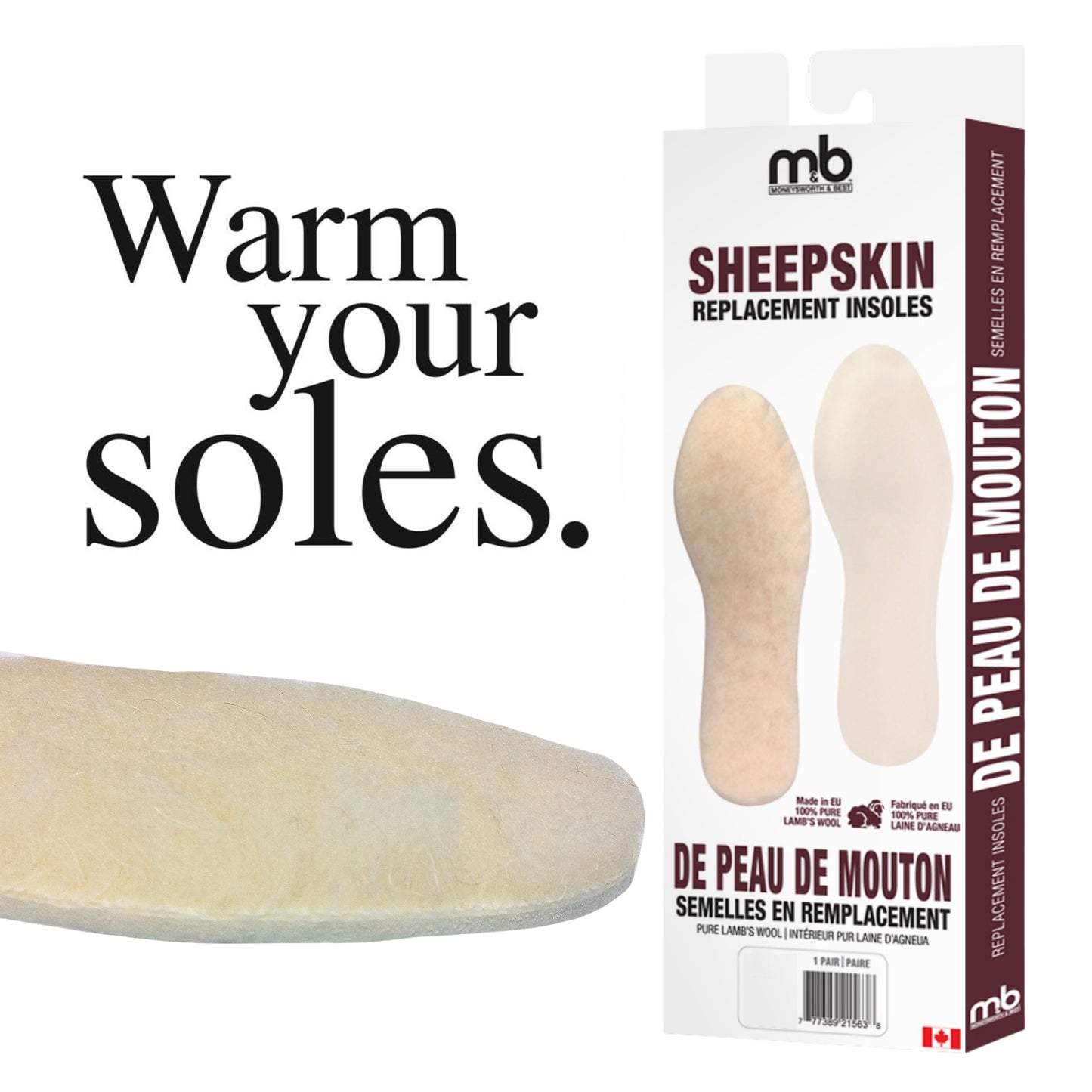 M&B Sheepskin Replacement Insole