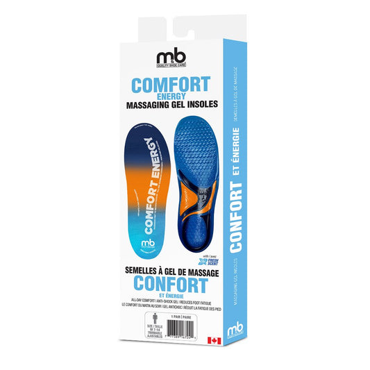 M&B COMFORT ENERGY MASSAGING GEL INSOLES