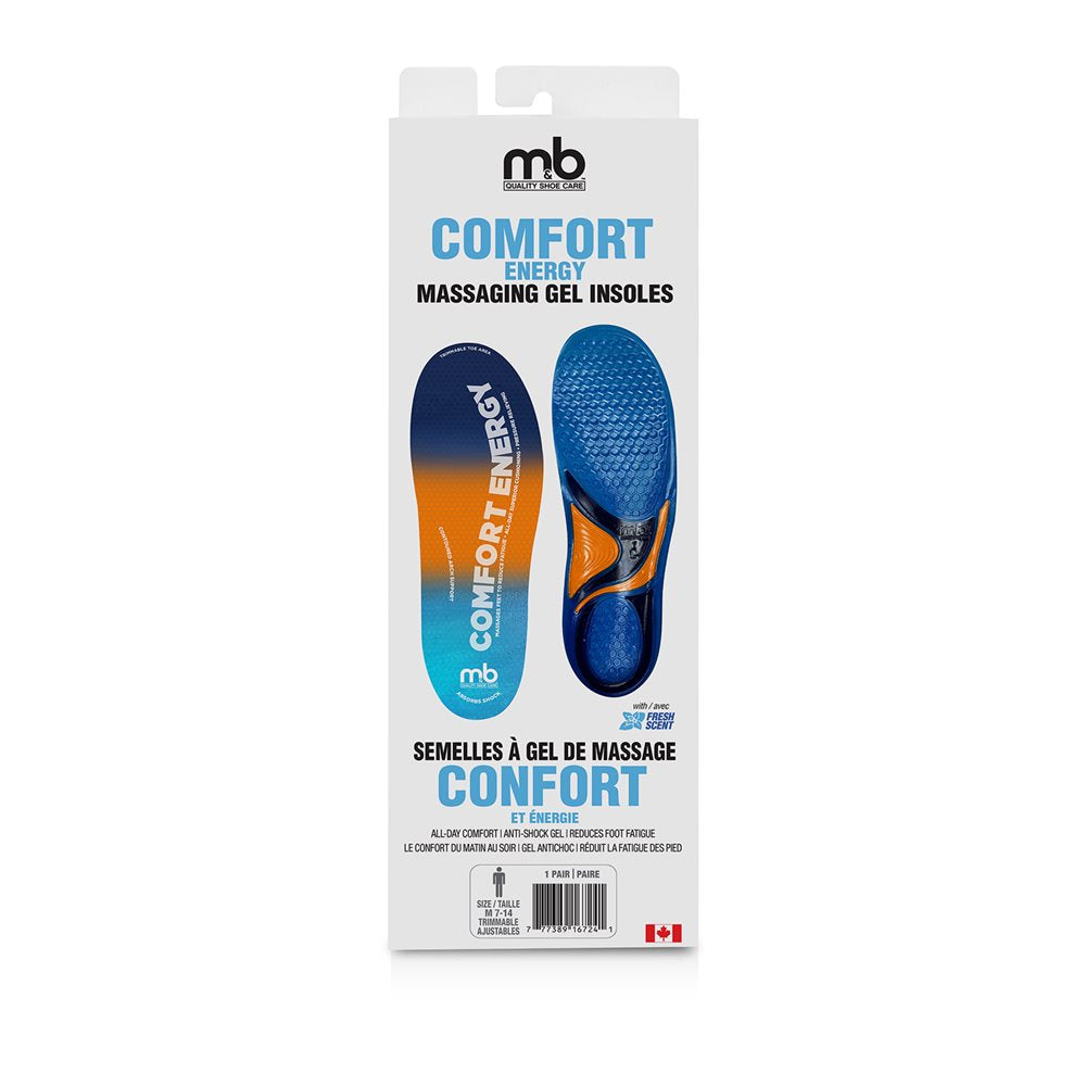 M&B COMFORT ENERGY MASSAGING GEL INSOLES