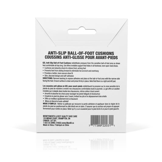 M&B Gel Anti-Slip Ball Of Foot Cushions