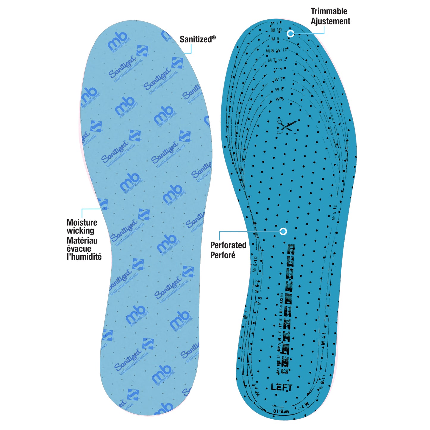M&B Deodorant Foam Insole 2 Pack