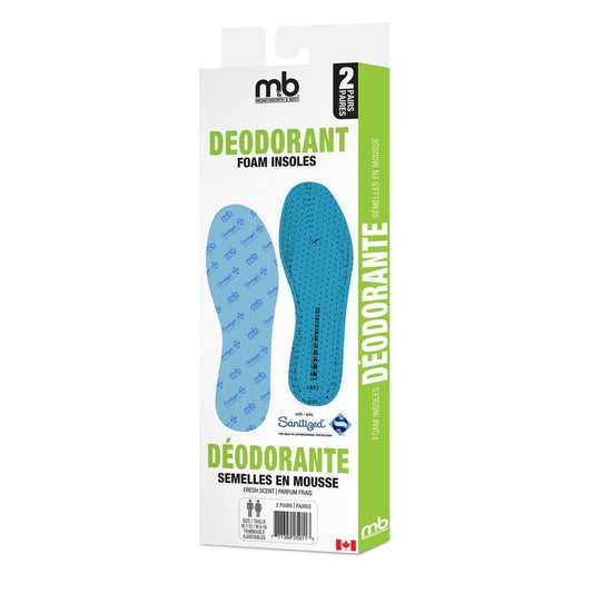M&B Deodorant Foam Insole 2 Pack