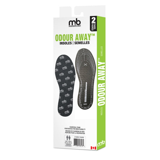 M&B Odor Away Insoles 2 Pack