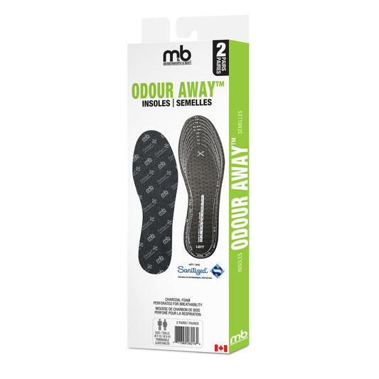 M&B Odor Away Insoles 2 Pack