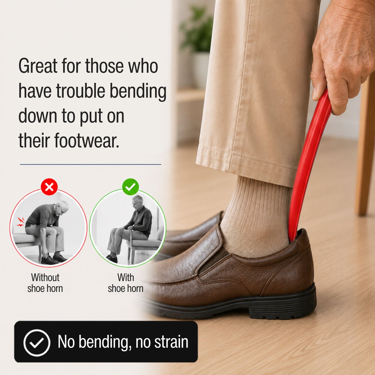 M&B Plastic Shoe Horn 18"